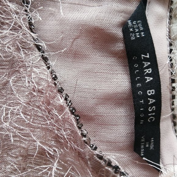 Rhinestone edged, long haired blouse - Picture 4 of 8